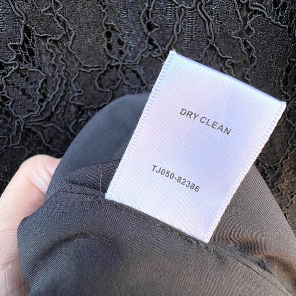 Pendleton Black Lace Dress Size 12 Flounce Hem Lined - Picture 14 of 15